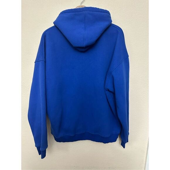 Unstuck Men's Long Sleeve Pullover Drawstring Hoodie Blue Sweatshirt Size L - Picture 2 of 5
